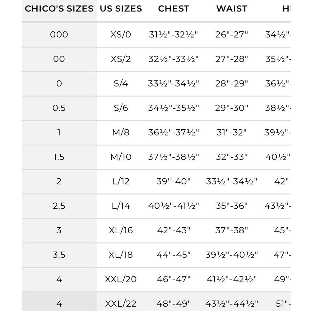 Chico’s travelers collection, top size 1.sizing chart in photos . Multicolored. - Picture 8 of 12